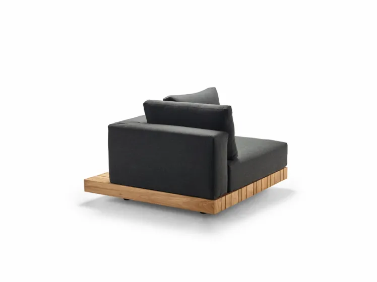 Gartenstuhl SOLPURI �PLATEAU Loungem�bel-Eckmodul rechts�, Teakholz-Untergestell